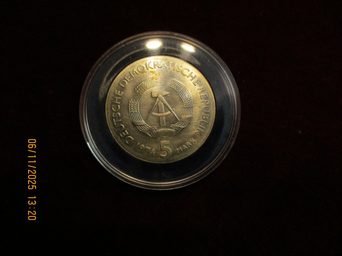  5 Mark DDR 1974 Philipp Reis Metall: (K-N-Zk) Gewicht: 12,2 Gramm   