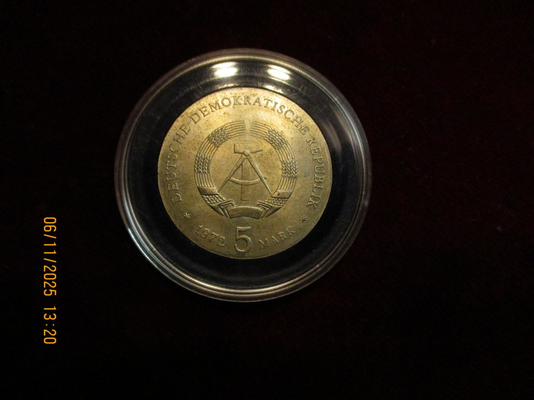  5 Mark DDR 1972 J. Brahms Reis Metall: (K-N-Zk) Gewicht: 12,2 Gramm   