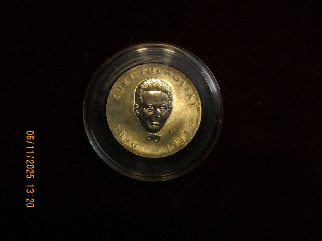  5 Mark DDR 1990 Kurt Tucholsky Metall: (K-N-Zk) Gewicht: 12,2 Gramm   