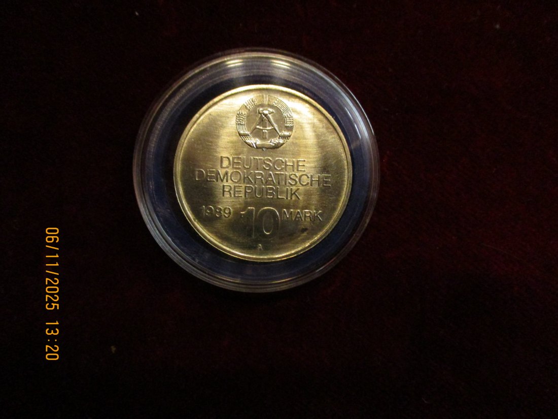  10 Mark DDR 1989 RGW Moskau Metall: (K-N-Zk) Gewicht: 12,2 Gramm   
