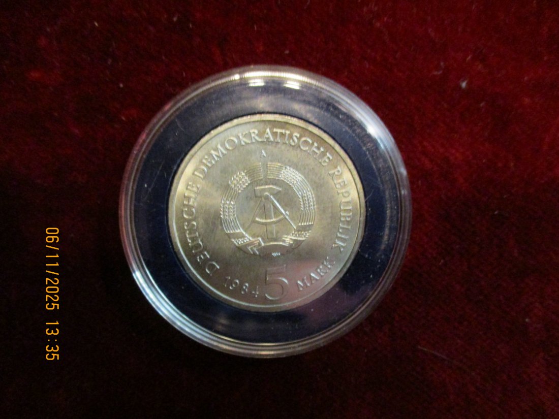  5 Mark DDR 1984 Thomas Kirche Metall: (K-N-Zk) Gewicht: 9,6 Gramm   