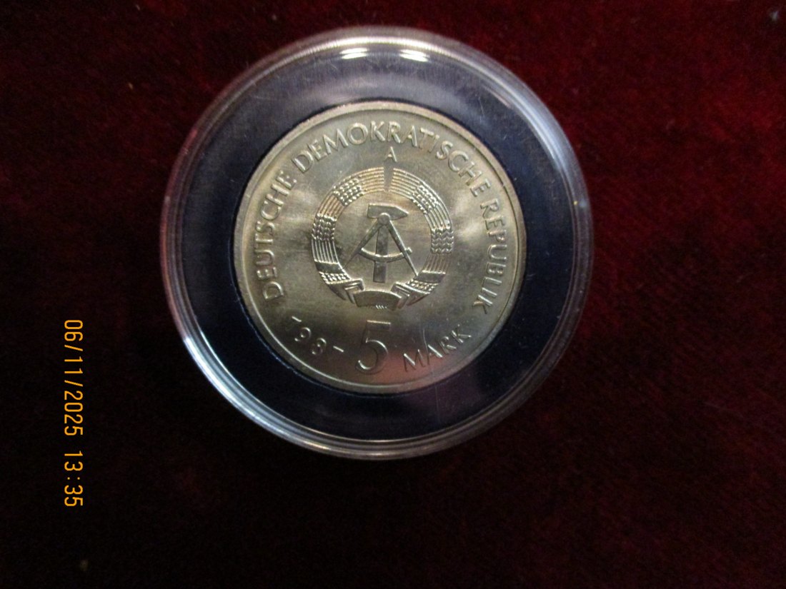  5 Mark DDR 1987 Nikolai Viertel Metall: (K-N-Zk) Gewicht: 9,6 Gramm   