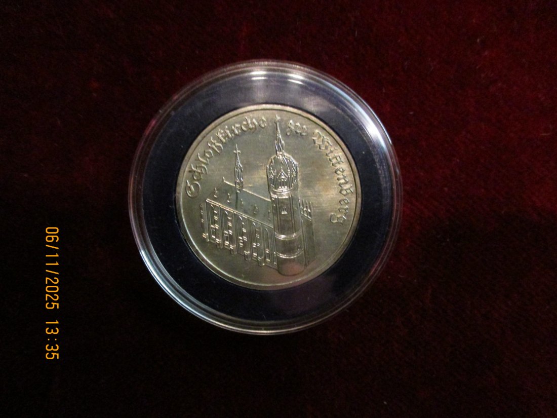  5 Mark DDR 1983 Schlosskirche zu Wittenberg Metall: (K-N-Zk) Gewicht: 9,6 Gramm   
