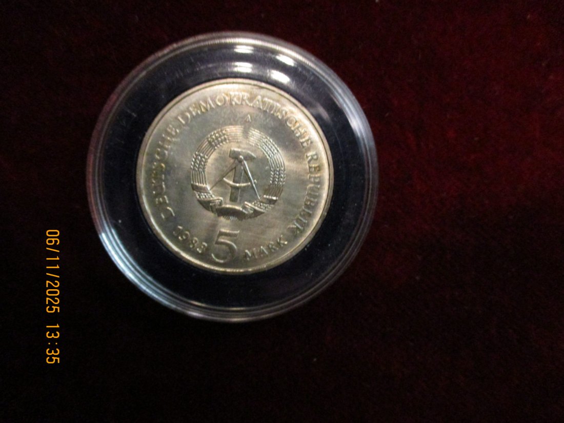  5 Mark DDR 1983 Schlosskirche zu Wittenberg Metall: (K-N-Zk) Gewicht: 9,6 Gramm   