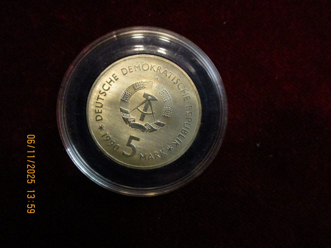  5 Mark DDR 1990 Zeughaus Metall: (K-N-Zk) Gewicht: 9,6 Gramm   