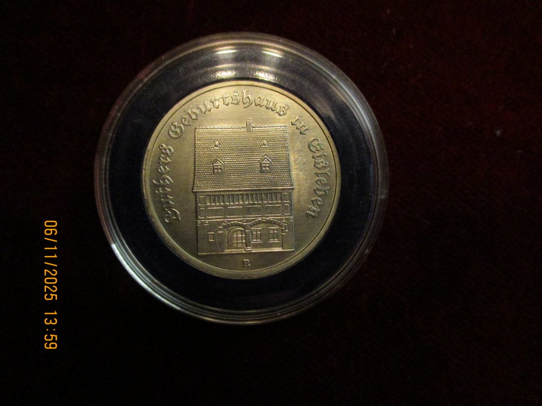  5 Mark DDR 1983 Luthers Geburtshaus Metall: (K-N-Zk) Gewicht: 9,6 Gramm   