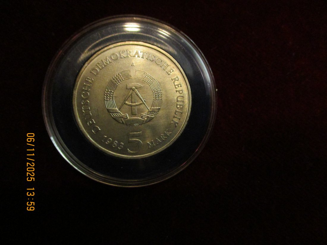  5 Mark DDR 1983 Luthers Geburtshaus Metall: (K-N-Zk) Gewicht: 9,6 Gramm   