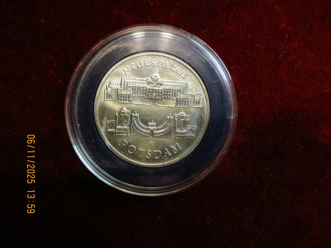  5 Mark DDR 1986 Neues Palais Potsdam Metall: (K-N-Zk) Gewicht: 9,6 Gramm   