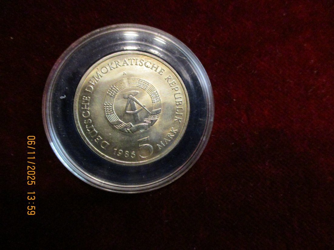  5 Mark DDR 1986 Neues Palais Potsdam Metall: (K-N-Zk) Gewicht: 9,6 Gramm   