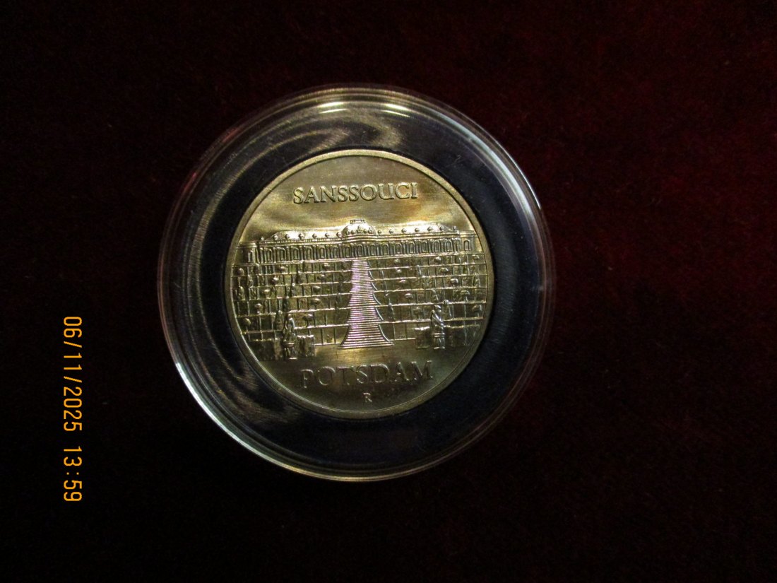  5 Mark DDR 1986 Sanssouci Potsdam Metall: (K-N-Zk) Gewicht: 9,6 Gramm   