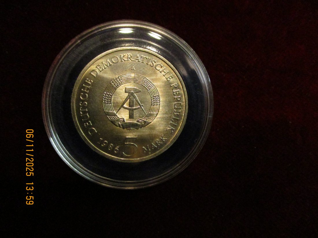  5 Mark DDR 1986 Sanssouci Potsdam Metall: (K-N-Zk) Gewicht: 9,6 Gramm   