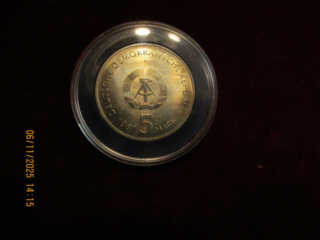  5 Mark DDR 1987 Alexanderplatz Berlin Metall: (K-N-Zk) Gewicht: 9,6 Gramm   
