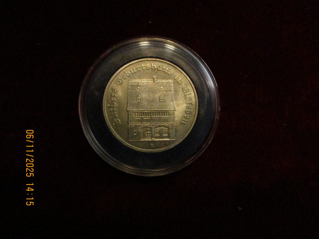  5 Mark DDR 1983 Eisleben Metall: (K-N-Zk) Gewicht: 9,6 Gramm   