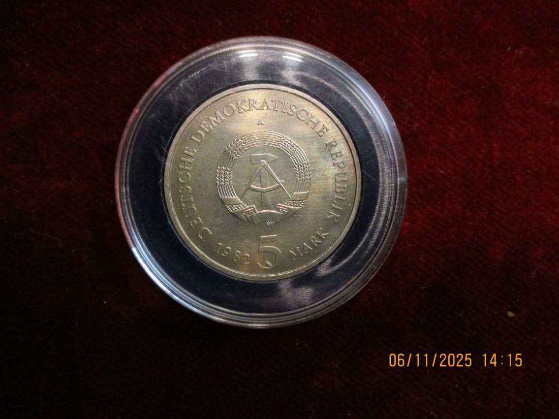  5 Mark DDR 1982 Weimar Metall: (K-N-Zk) Gewicht: 9,6 Gramm   