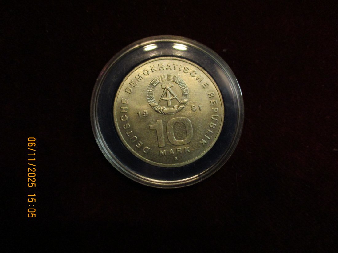  10 Mark DDR 1981 - 25 Jahre NVA Metall: (K-N-Zk) Gewicht: 12 Gramm   