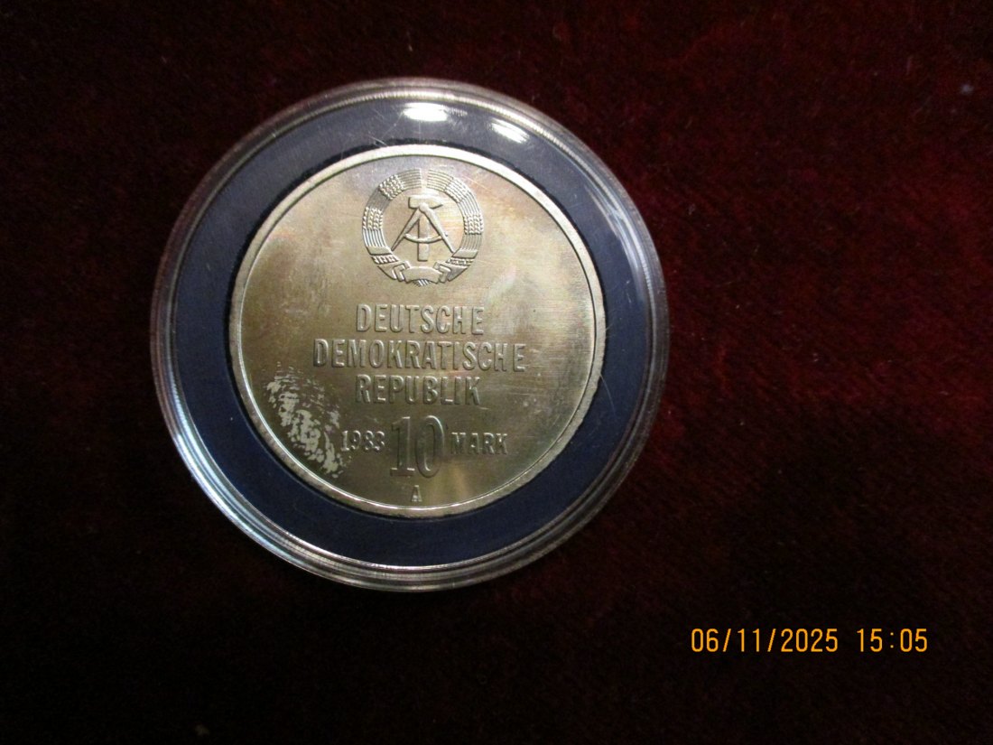  10 Mark DDR 1983 Kampfgruppen Metall: (K-N-Zk) Gewicht: 12 Gramm   