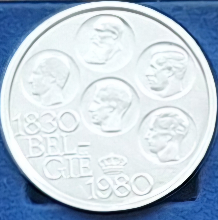 Belgien, 500 Francs, 1980, Unabhäbgigkeit ab 1830 Gedenkmünze 510er Silber fein 12,75g