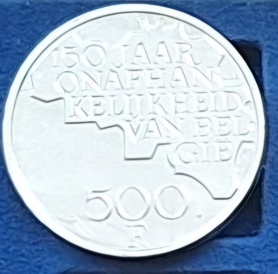  Belgien, 500 Francs, 1980, Unabhäbgigkeit ab 1830 Gedenkmünze 510er Silber fein 12,75g   