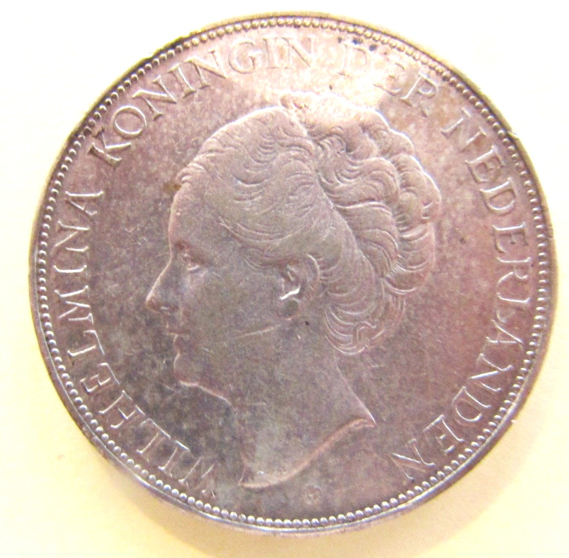  Niederlande: Wilhelmina, 2,5 Gulden 1932, näheres unten   