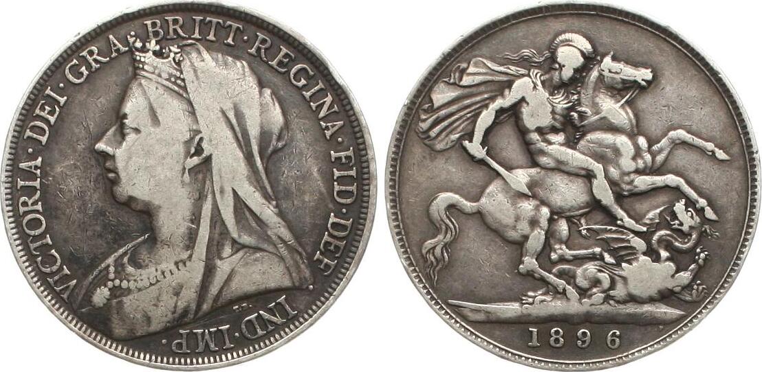  Großbritannien: Crown 1896, Victoria, ss   