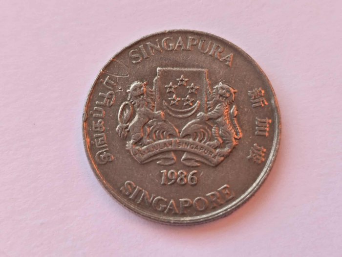  Singapur 20 Cents 1986 Umlauf   