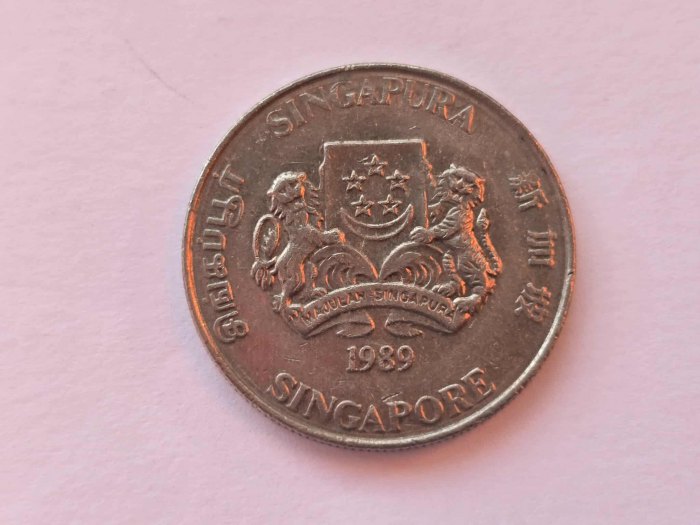  Singapur 20 Cents 1989 Umlauf   