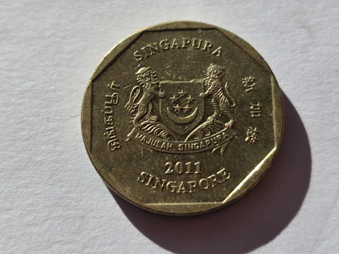  Singapur 1 Dollar 2011 Umlauf   