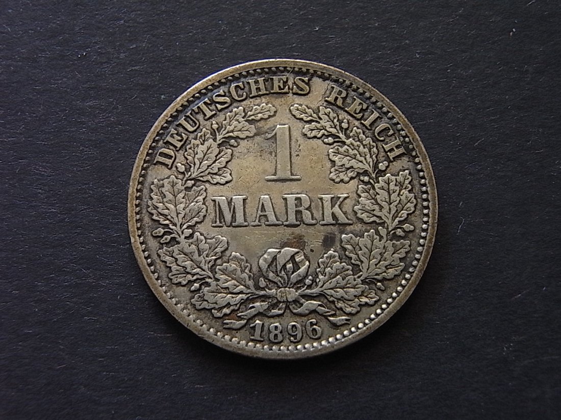  Deutsches Reich 1 Mark 1896 G ss Silber   