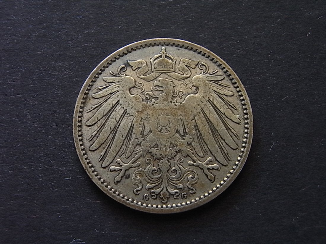  Deutsches Reich 1 Mark 1896 G ss Silber   