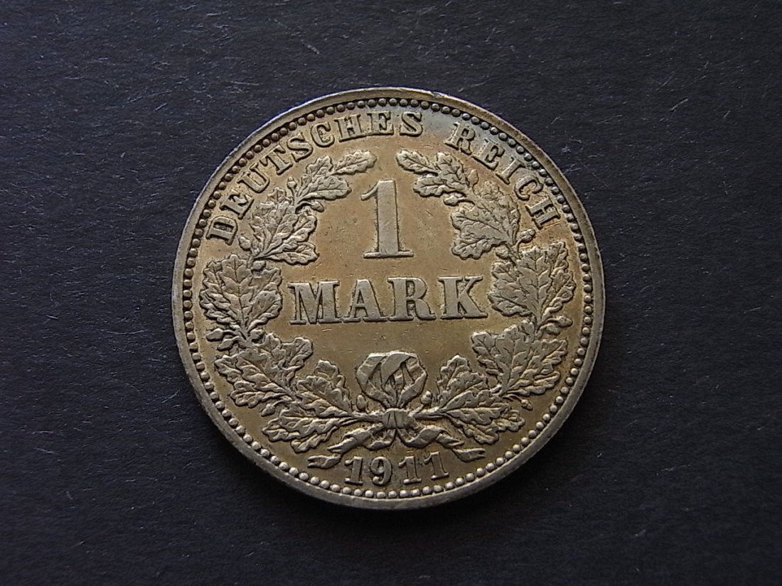  Deutsches Reich 1 Mark 1911 J vzgl Silber   