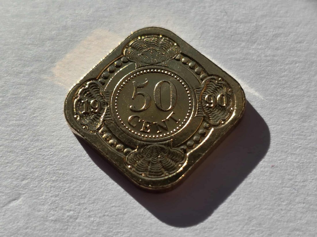  Nied. Antillen 50 Cent 1990 STG   