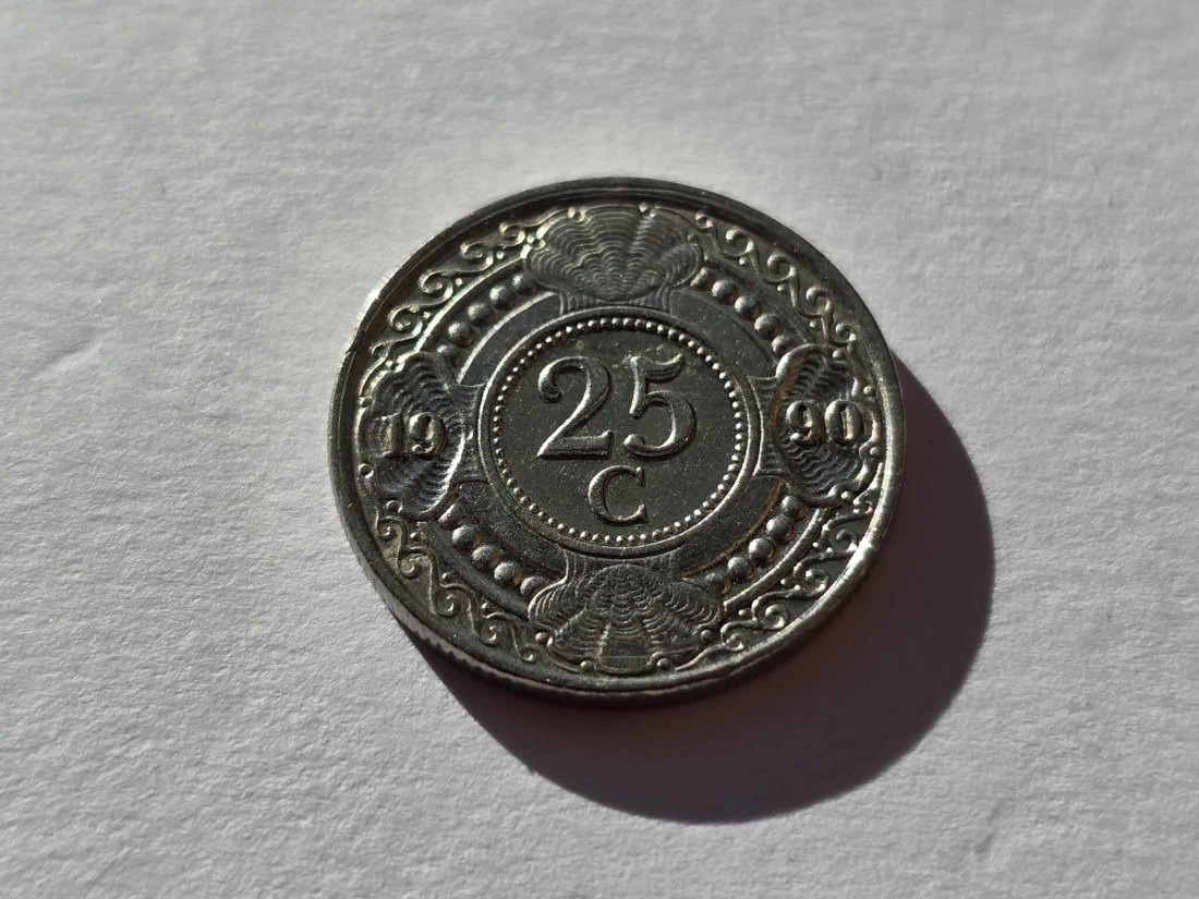  Nied. Antillen 25 Cent 1990 VZ   