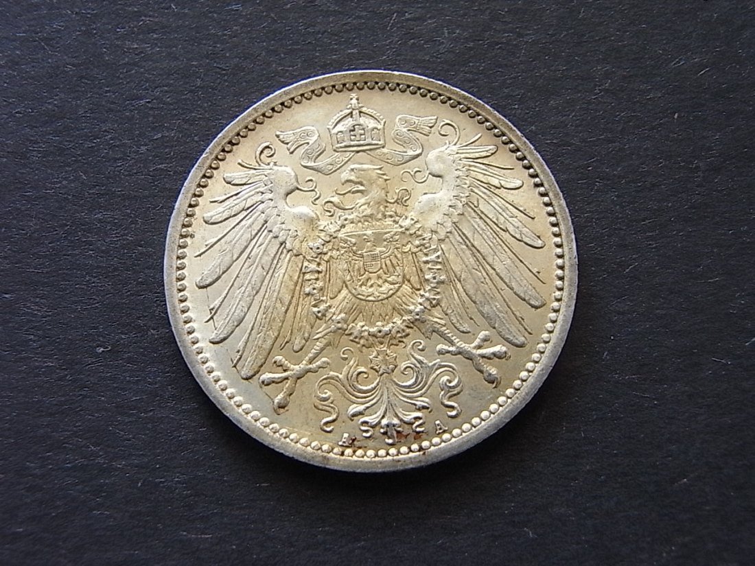  Deutsches Reich 1 Mark 1915 A stgl Silber   