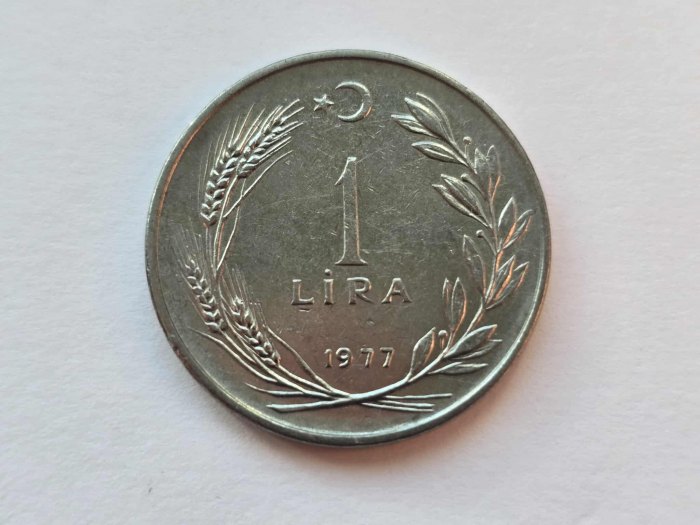  Türkei 1 Lira 1977 VZ   