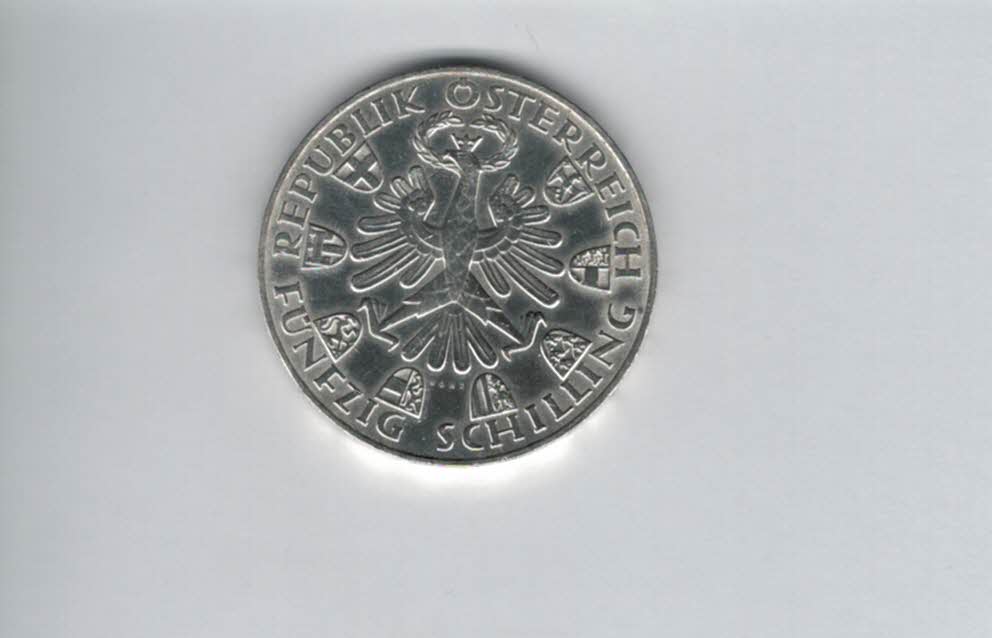  50 Schilling 1959 Andreas Hofer Tiroler Freiheit silber 18g fein Österreich Spittalgold9800 (4584/1)   