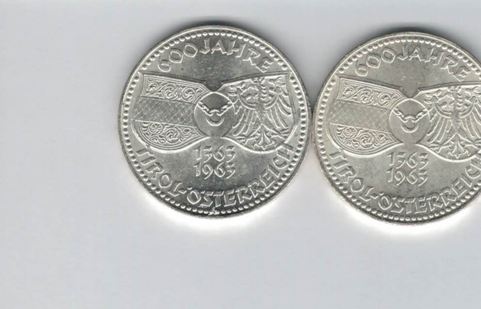  50 Schilling 1963 Tirol 600 Jahre bei Österreich 18g fein Ag Spittagold9800 (4584/2)   