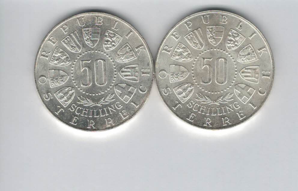  50 Schilling 1963 Tirol 600 Jahre bei Österreich 18g fein Ag Spittagold9800 (4584/2)   