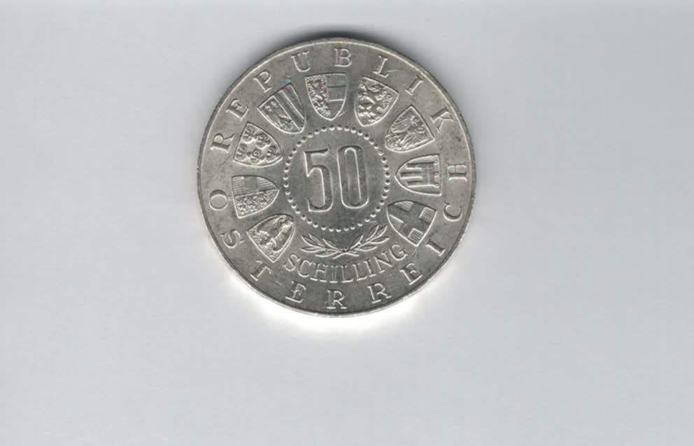  50 Schilling 1964 Winterolympiade Innsbruck silber 18g fein Österreich Spittalgold9800 (4584/3)   