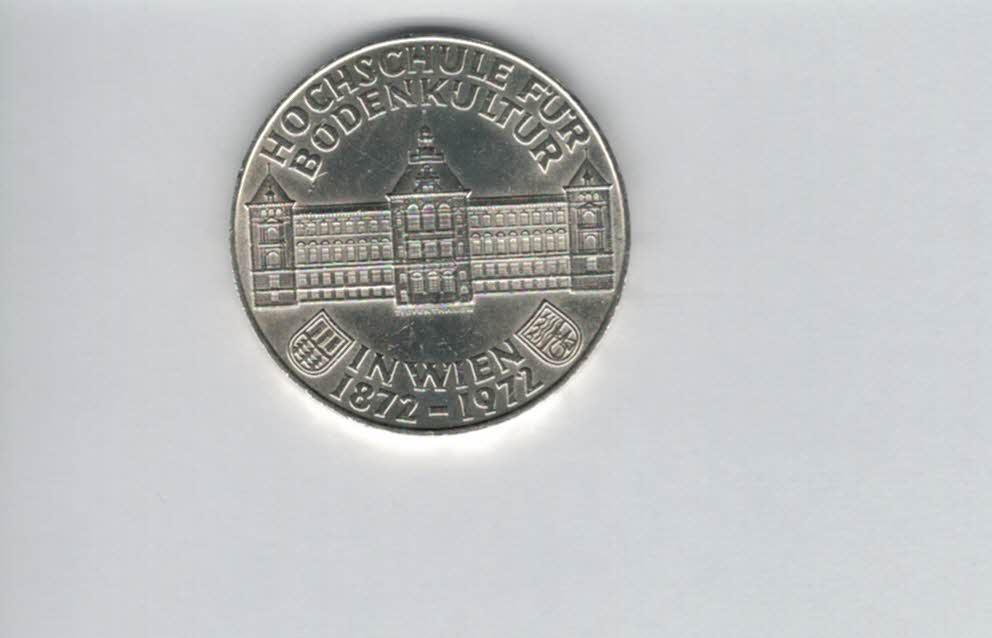  50 Schilling 1972 100 J. Hochschule für Bodenkultur Ag 18g fein Österreich Spittalgold9800 (4584/13)   