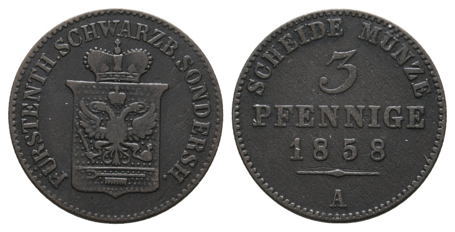  Altdeutschland; Kleinmünze 1858   