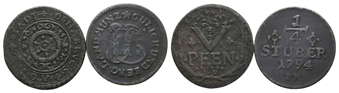  Altdeutschland; 2 Kleinmünzen   