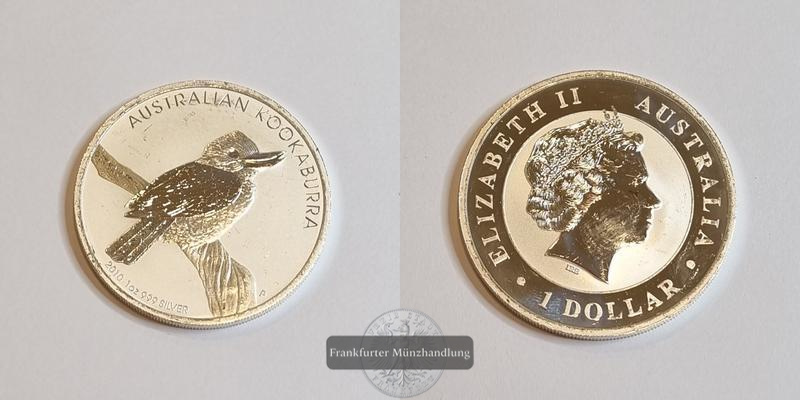  Australien  1 Dollar Kookaburra 2010  FM-Frankfurt  Feingewicht: 31,1g   