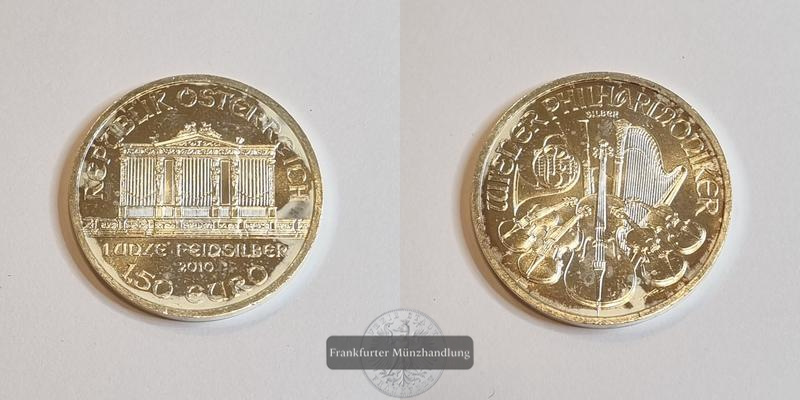  Österreich 1,50 Euro Wiener Philharmoniker 2010 FM-Frankfurt KM#3159 Feinsilber: 31 g   