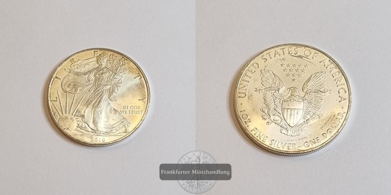  USA 1 Dollar 2010 American Eagle  FM-Frankfurt Feinsilber: 31,1g   