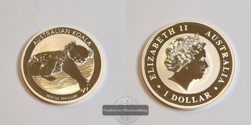  Australien 1 Dollar 2012 Koala KM#1840 FM-Frankfurt  Feinsilber: 31,1g   