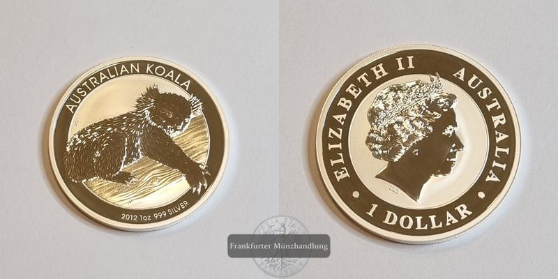  Australien 1 Dollar 2012 Koala KM#1840 FM-Frankfurt  Feinsilber: 31,1g   