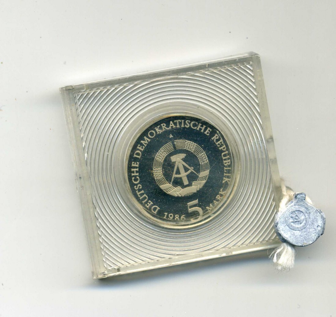  5 Mark 1986 Sanssouci PP Original Schachtel verplombt   