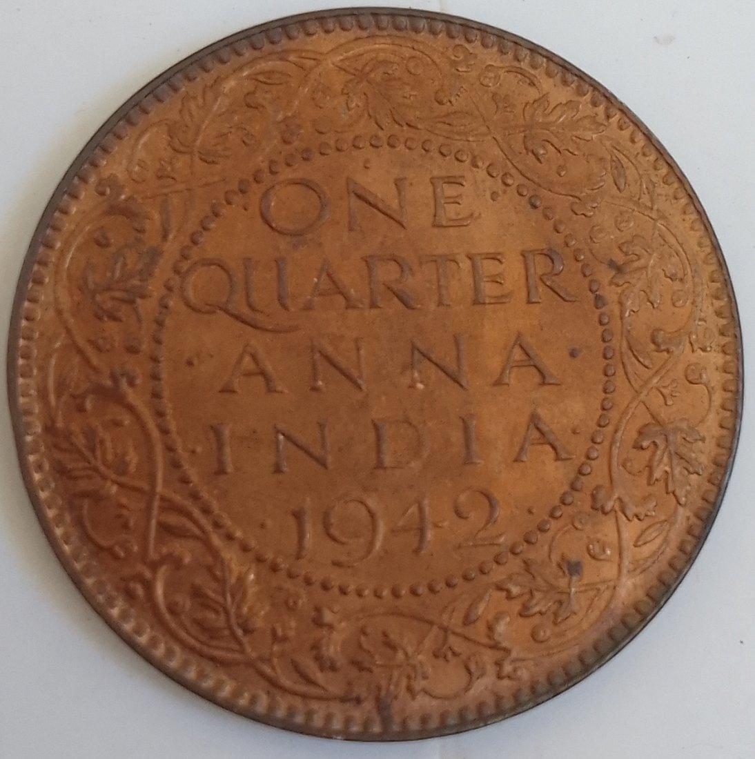 1942 EF INDIA COIN....KING GEORGE 5TH