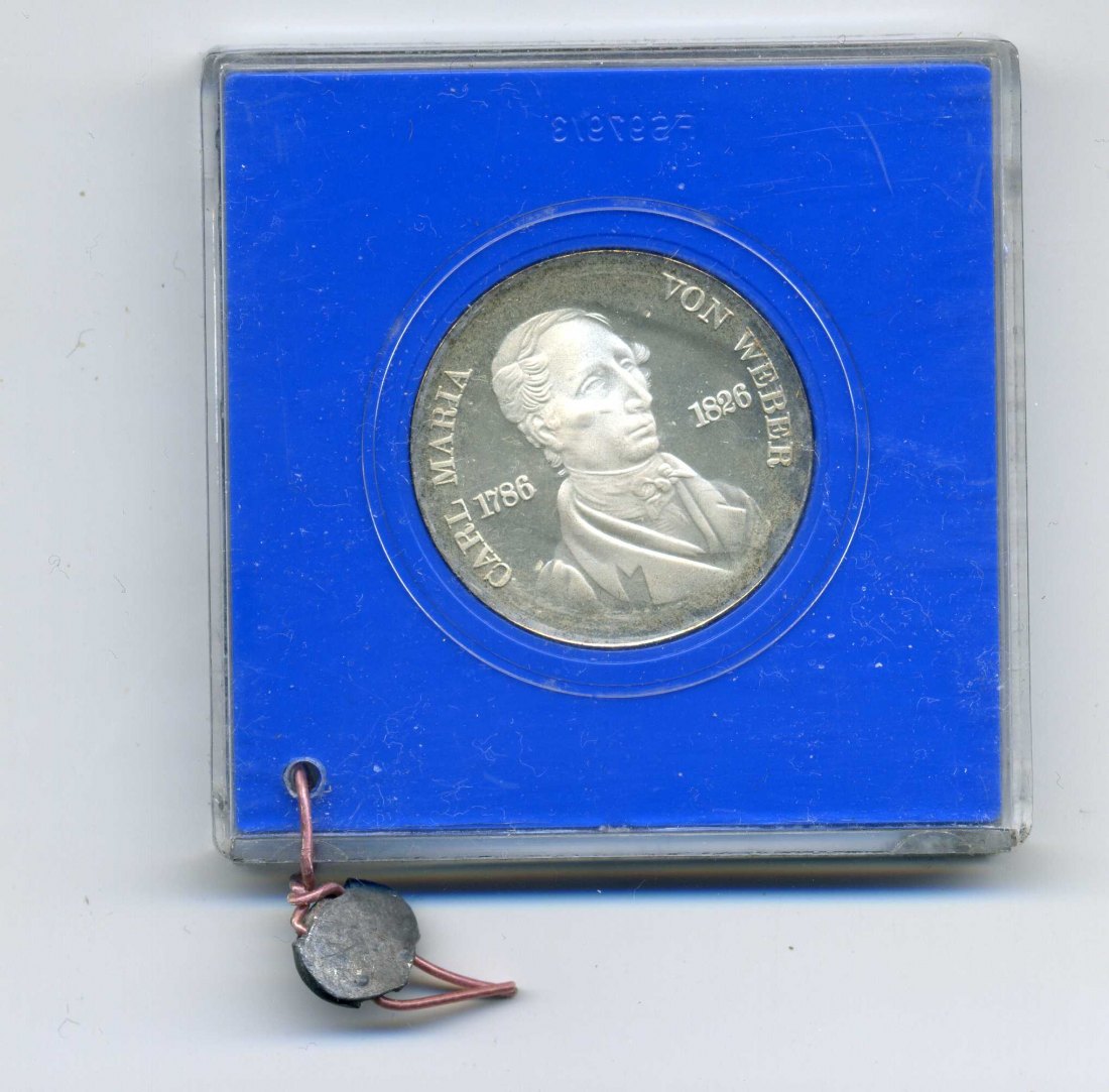  10 Mark 1976 Weber PP in Original Schachtel mit Plombe   