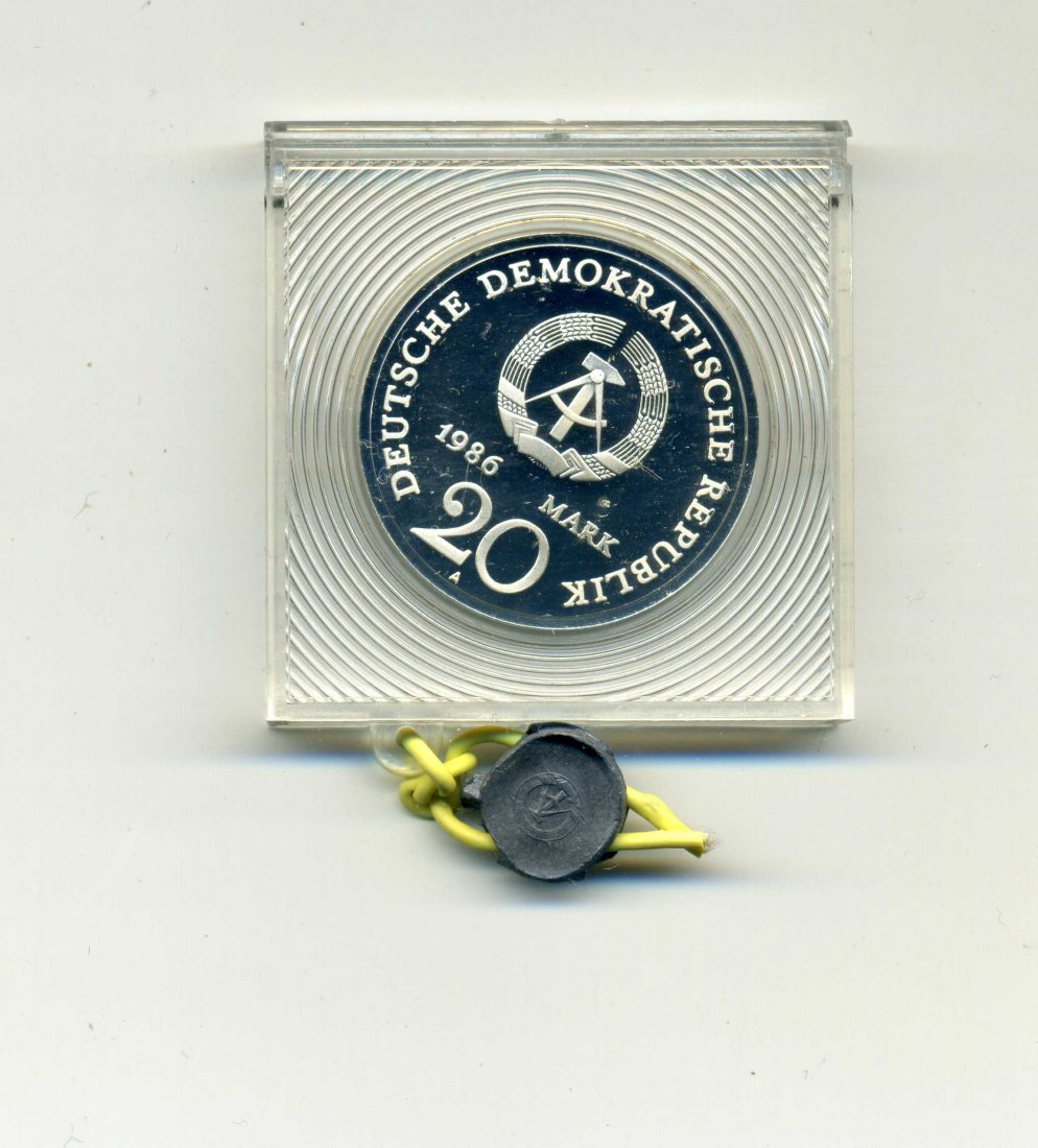  20 Mark 1986 Grimm PP Original Schachtel mit Plombe   